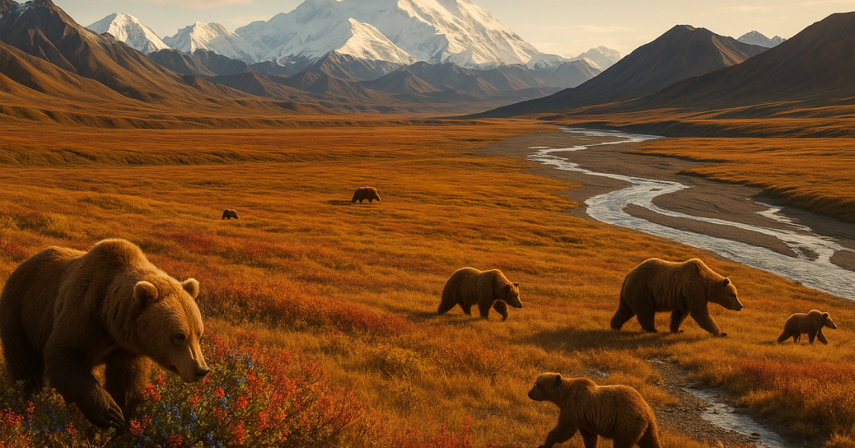 Denali National Park Bears Amidst Majestic Landscapes