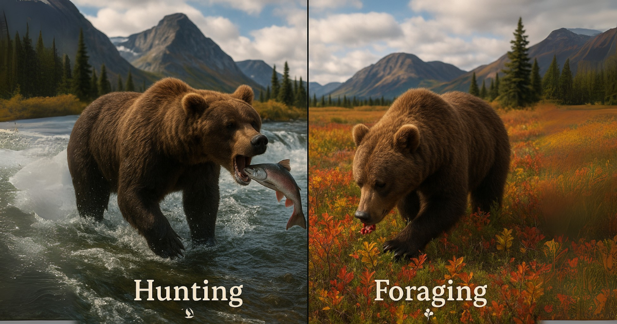 Hunting vs Foraging- How Grizzlies Source Their Food