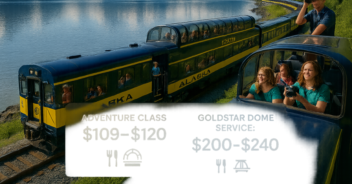 Price of Scenic Train Ride from Anchorage to Seward