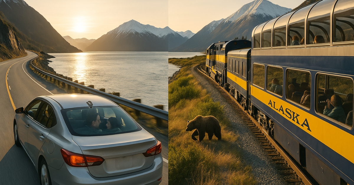Scenic Drive to Seward vs Train Ride